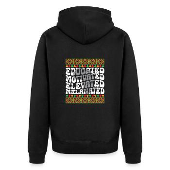 Mois de l’histoire des Noirs Fierté noire Éducateur Enseignant - Veste à capuche bio Premium Unisexe - noir - Dos - Nico (187cm)