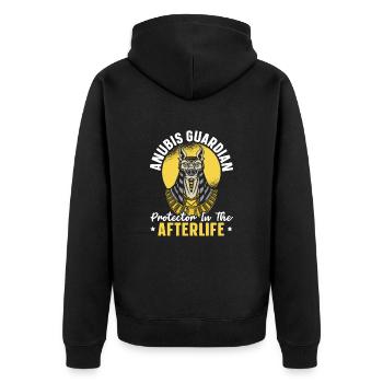 Anubis Egyptian God Mythology Egypt Pharaoh - Unisex Premium Organic Zip Hoodie - black - Back - Nico (187cm)