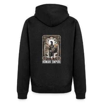 Gladiateur Empire romain Rome antique - Veste à capuche bio Premium Unisexe - noir - Dos - Nico (187cm)