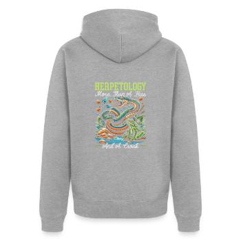 Herpétologie Reptile Amoureux Serpents Lézards - Veste à capuche bio Premium Unisexe - gris chiné - Dos - Nico (187cm)