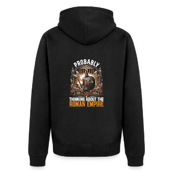 Gladiateur Empire romain Rome antique - Veste à capuche bio Premium Unisexe - noir - Dos - Nico (187cm)