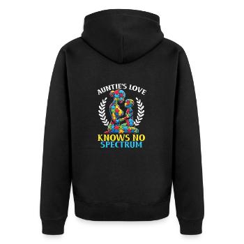 Tante Autisme Meilleure Tante De Tous Les Temps - Veste à capuche bio Premium Unisexe - noir - Dos - Nico (187cm)