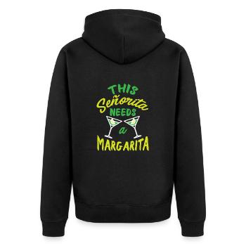 Drôle Cinco De Mayo Mexique - Veste à capuche bio Premium Unisexe - noir - Dos - Nico (187cm)