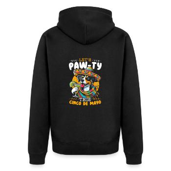 Drôle Cinco De Mayo Mexique Chien - Veste à capuche bio Premium Unisexe - noir - Dos - Nico (187cm)