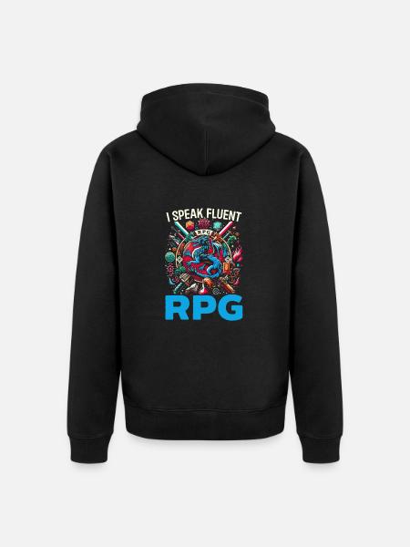 Rpg-gamer-gaming-videospiel-rollenspiel - Unisex Premium Bio Zip Hoodie - Schwarz