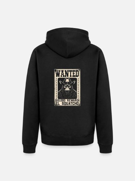 Western Bigfoot Lover Sasquatch Yeti - Unisex Premium Organic Zip Hoodie - black