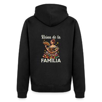 Fête des Mères Racines espagnoles Maman Maternité - Veste à capuche bio Premium Unisexe - noir - Dos - Nico (187cm)