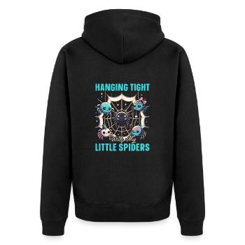 Vatertag Spinnenliebhaber Vaterschaft Bester Vater - Unisex Premium Bio Zip Hoodie - Schwarz - Hinten - Nico (187cm)