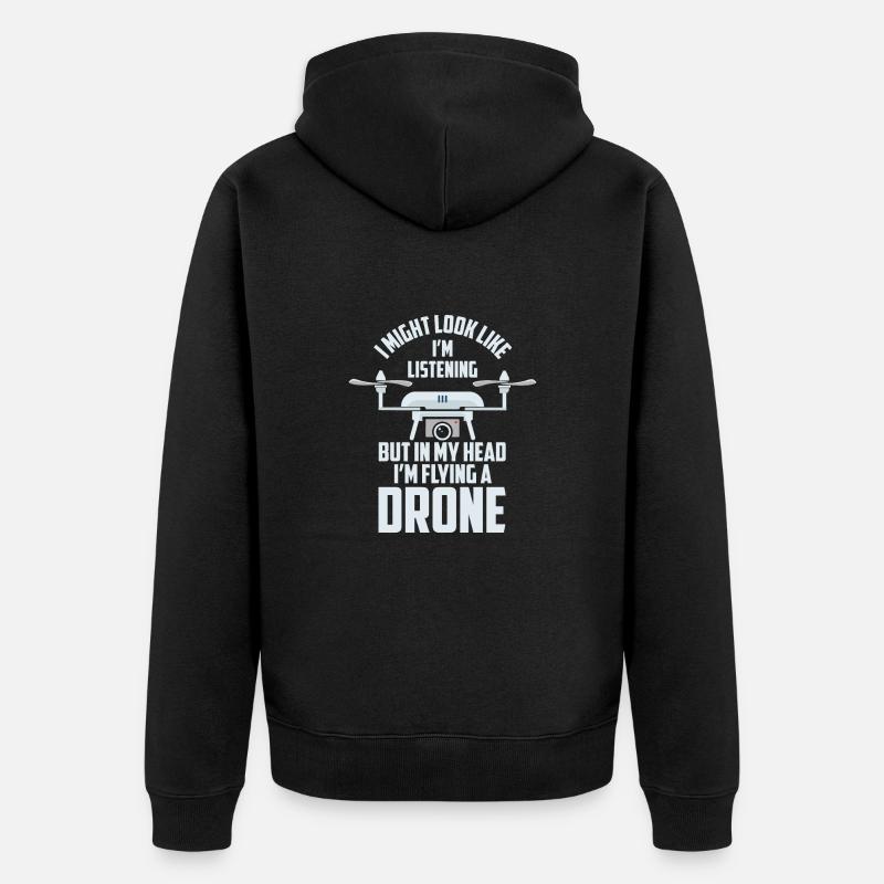 Pilote de drone - Veste à capuche bio Premium Unisexe - noir