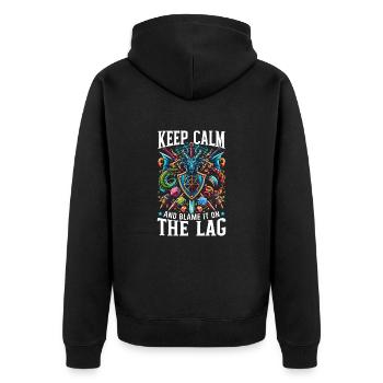 Rpg gamer gaming video game role-playing game - Unisex Premium Organic Zip Hoodie - black - Back - Nico (187cm)