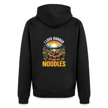 Corn snake owner, herpetology, - Unisex Premium Organic Zip Hoodie - black - Back - Nico (187cm)
