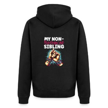 Bestfriend Bff Meilleur ami pour toujours - Veste à capuche bio Premium Unisexe - noir - Dos - Nico (187cm)