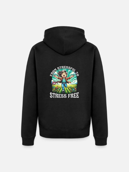 Stress Disorder, Mental Health, - Unisex Premium Organic Zip Hoodie - black