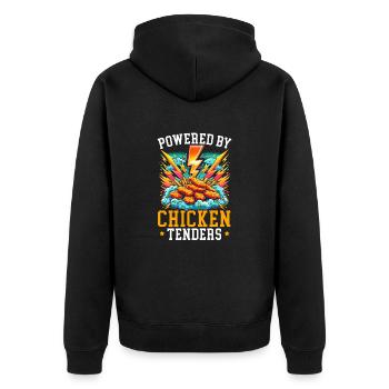 Chicken Fast Food Lover Hähnchen - Unisex Premium Organic Zip Hoodie - black - Back - Nico (187cm)