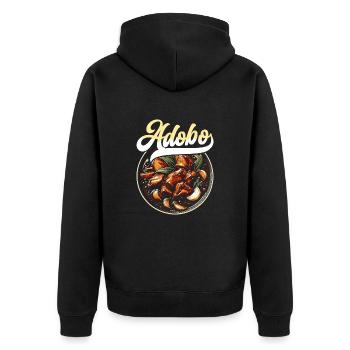 Cuisine philippine, Pinoy foodies, - Veste à capuche bio Premium Unisexe - noir - Dos - Nico (187cm)