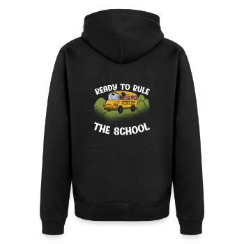 Retour À l’école Vêtements Éducation Enseignants Étudiants - Veste à capuche bio Premium Unisexe - noir - Dos - Nico (187cm)
