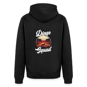 Dingo-liebhaber Westaustralien-tier-hundedingos - Unisex Premium Bio Zip Hoodie - Schwarz - Hinten - Nico (187cm)