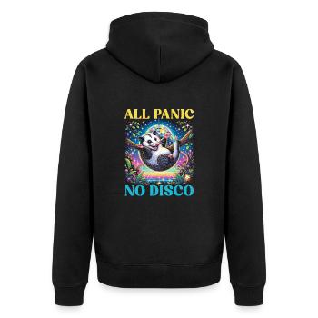 Lustige Opossum-wildtier-tierliebhaber-müllkatze - Unisex Premium Bio Zip Hoodie - Schwarz - Hinten - Nico (187cm)