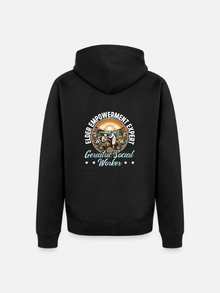 Sozialarbeiter Beruf Beruf Sozial - Unisex Premium Bio Zip Hoodie - Schwarz