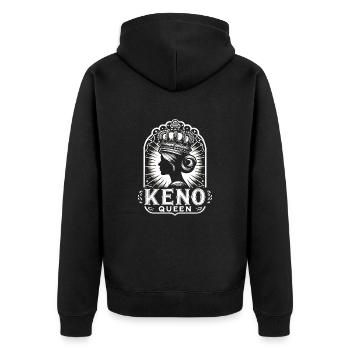 Keno Gambling Casino Game Lover Lottery Players - Unisex Premium Organic Zip Hoodie - black - Back - Nico (187cm)