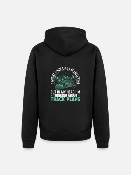 Model railway - Unisex Premium Organic Zip Hoodie - black