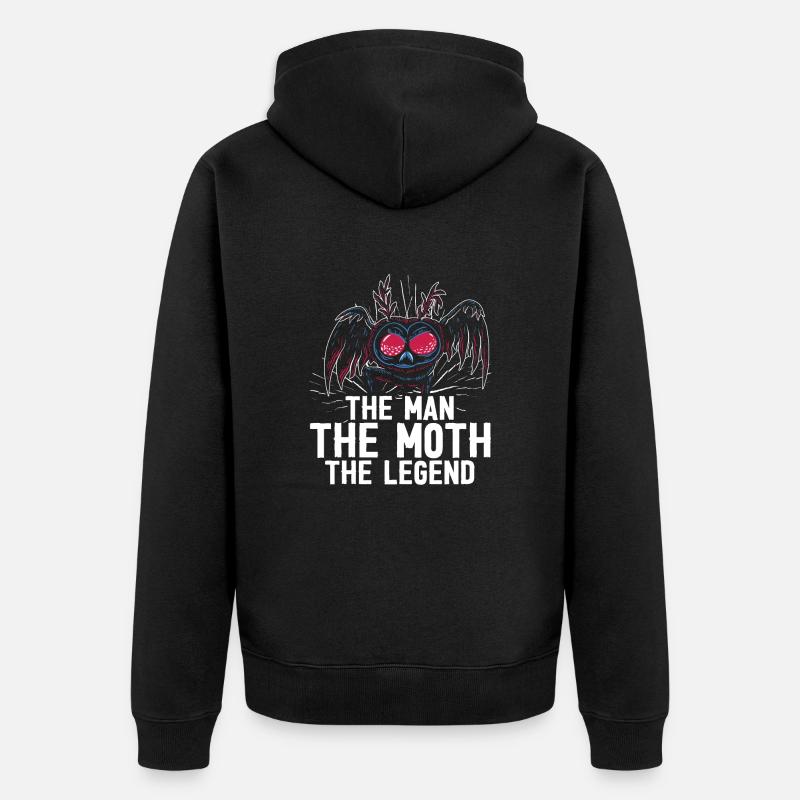 Mothman Lover Créature mythique Cryptozoologie - Veste à capuche bio Premium Unisexe - noir
