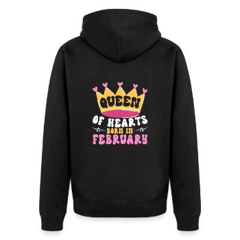 Happy Birthday, Celebrating Bday party, - Unisex Premium Organic Zip Hoodie - black - Back - Nico (187cm)