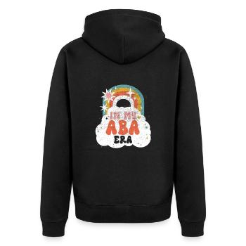 Aba therapist Behavior analyst Psychologist - Unisex Premium Organic Zip Hoodie - black - Back - Nico (187cm)