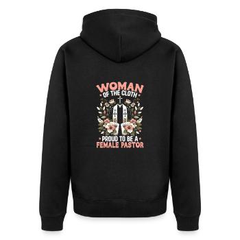 Pasteur Jésus-Christ - Veste à capuche bio Premium Unisexe - noir - Dos - Nico (187cm)