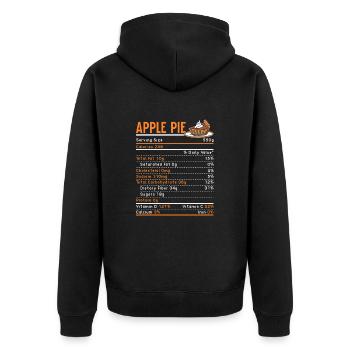 Apple pie food lovers, - Unisex Premium Organic Zip Hoodie - black - Back - Nico (187cm)