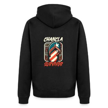 Porto Rico Drapeau Pays Nationalité Pr Boricua - Veste à capuche bio Premium Unisexe - noir - Dos - Nico (187cm)