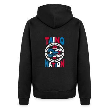 Porto Rico Drapeau Pays Nationalité Pr Boricua - Veste à capuche bio Premium Unisexe - noir - Dos - Nico (187cm)