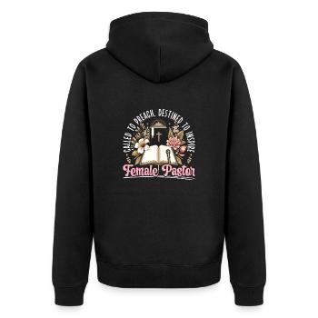 Pasteur Jésus-Christ - Veste à capuche bio Premium Unisexe - noir - Dos - Nico (187cm)