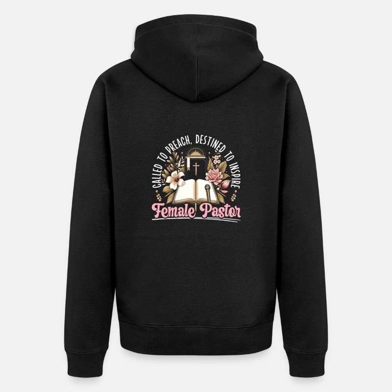 Pasteur Jésus-Christ - Veste à capuche bio Premium Unisexe - noir