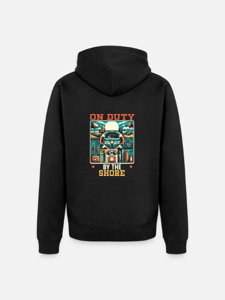 Rettungsschwimmer-lebensretter-beruf Am Strand - Unisex Premium Bio Zip Hoodie - Schwarz