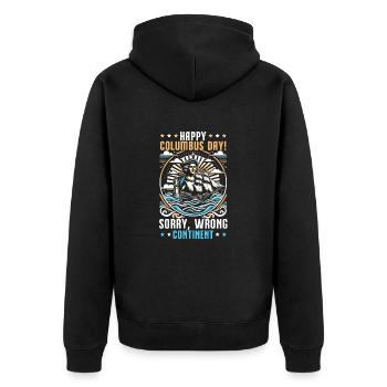 Columbus Day Amérique 1492 Usa Découverte - Veste à capuche bio Premium Unisexe - noir - Dos - Nico (187cm)
