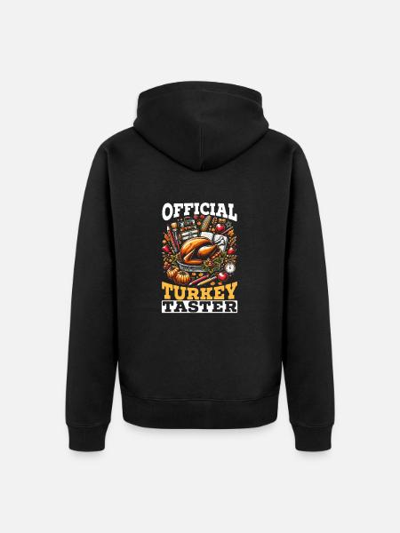 Thanksgiving turkey Grateful - Unisex Premium Organic Zip Hoodie - black