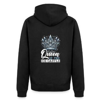 Ich Liebe Die Eisschneeflocke Der Wintersaison - Unisex Premium Bio Zip Hoodie - Schwarz - Hinten - Nico (187cm)