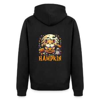 Lustiges Halloween-kostüm Für Hamsterliebhaber - Unisex Premium Bio Zip Hoodie - Schwarz - Hinten - Nico (187cm)