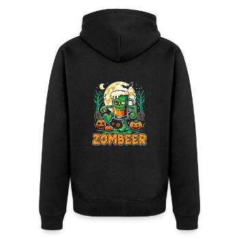 Lustiges Halloween-kostüm Für Biertrinker, Süßes - Unisex Premium Bio Zip Hoodie - Schwarz - Hinten - Nico (187cm)