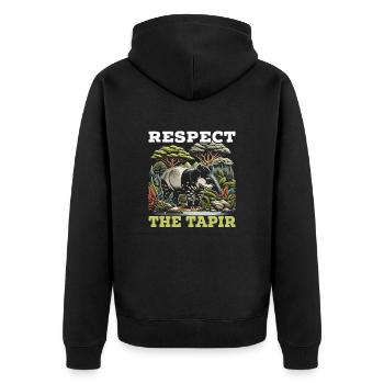 Mountain tapir zoo tapiridae wildlife - Unisex Premium Organic Zip Hoodie - black - Back - Nico (187cm)