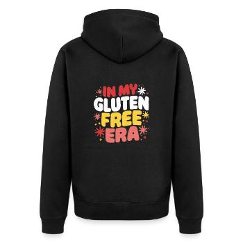 Intolérance au gluten sans gluten maladie cœliaque - Veste à capuche bio Premium Unisexe - noir - Dos - Nico (187cm)