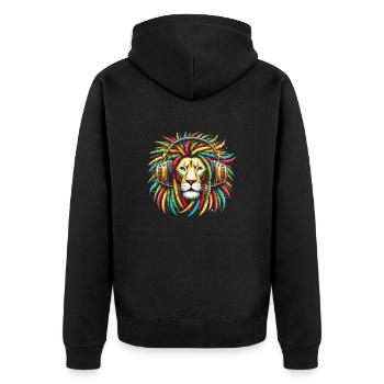 Nationalité du pays battant pavillon de la Jamaïque, I - Veste à capuche bio Premium Unisexe - noir - Dos - Nico (187cm)