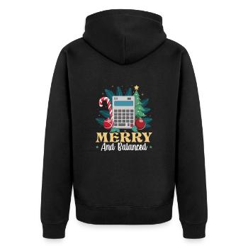 Comptable drôle Père Noël Contrôleur - Veste à capuche bio Premium Unisexe - noir - Dos - Nico (187cm)