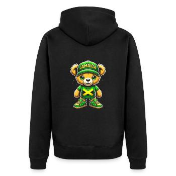 Nationalité du pays battant pavillon de la Jamaïque, I - Veste à capuche bio Premium Unisexe - noir - Dos - Nico (187cm)