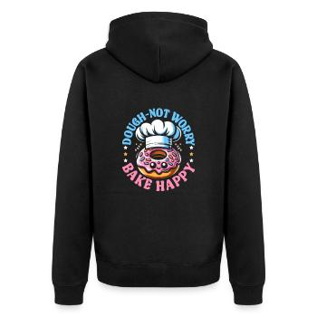 Amateur de pâtisserie drôle Propriétaire de boulangerie Baker - Veste à capuche bio Premium Unisexe - noir - Dos - Nico (187cm)