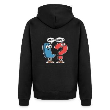 Grammatikpolizei Englischlehrer Rechtschreibung - Unisex Premium Bio Zip Hoodie - Schwarz - Hinten - Nico (187cm)