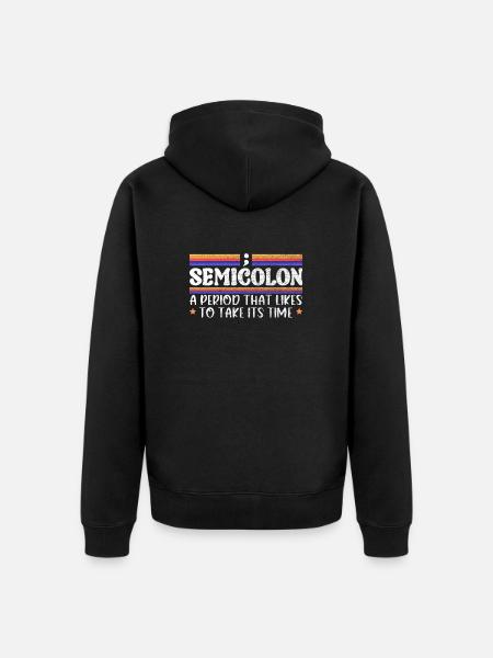 Grammatik Englisch lustig - Unisex Premium Bio Zip Hoodie - Schwarz