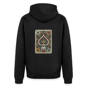 Jeu de cartes de poker amusant - Veste à capuche bio Premium Unisexe - noir - Dos - Nico (187cm)