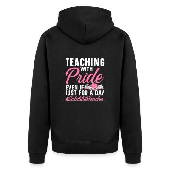 Des enseignants suppléants sympas - Veste à capuche bio Premium Unisexe - noir - Dos - Nico (187cm)